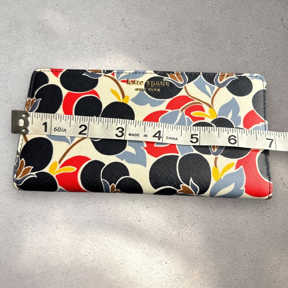 Kate Spade Cameron Breezy floral leather slim bifold wallet - Picture 7 of 8